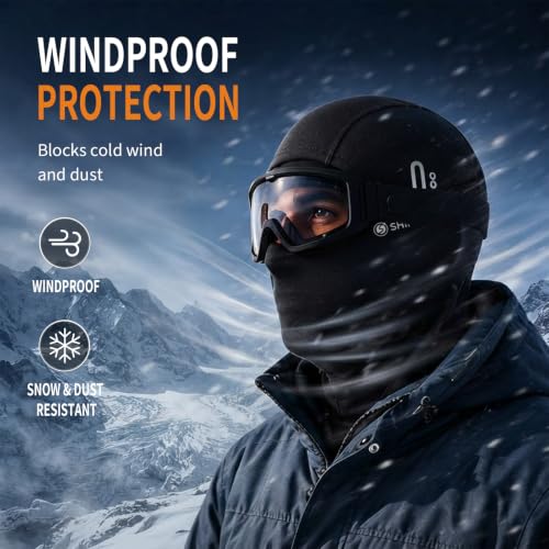 Detalle de ShinHye Balaclava for Men and Women – Windproof Ski Mask (Black)