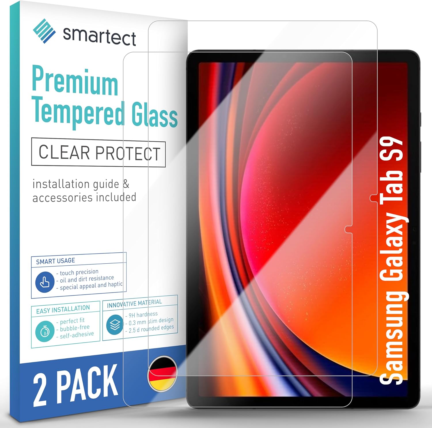 Detalle de smartect Schutzglas Samsung Galaxy Tab S9 9H