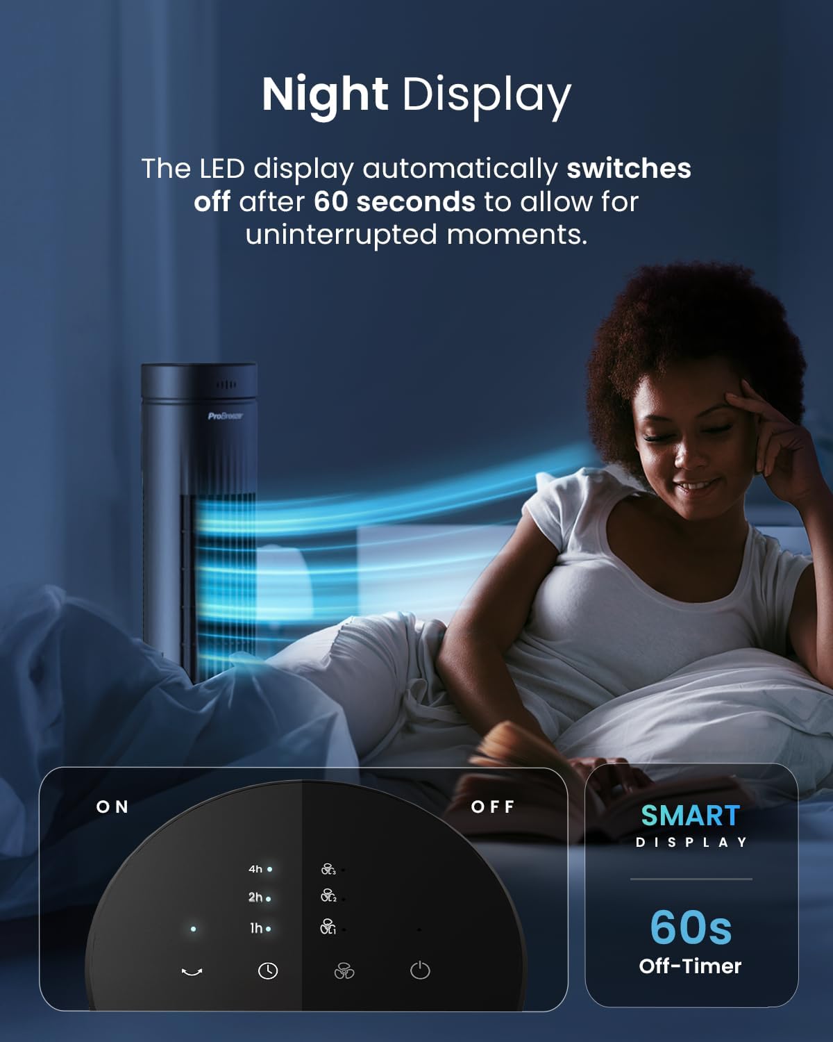 Thumbnail 5 de Pro Breeze 30" Tower Fan with Ultra Quiet Operation and 7-Hour Timer
