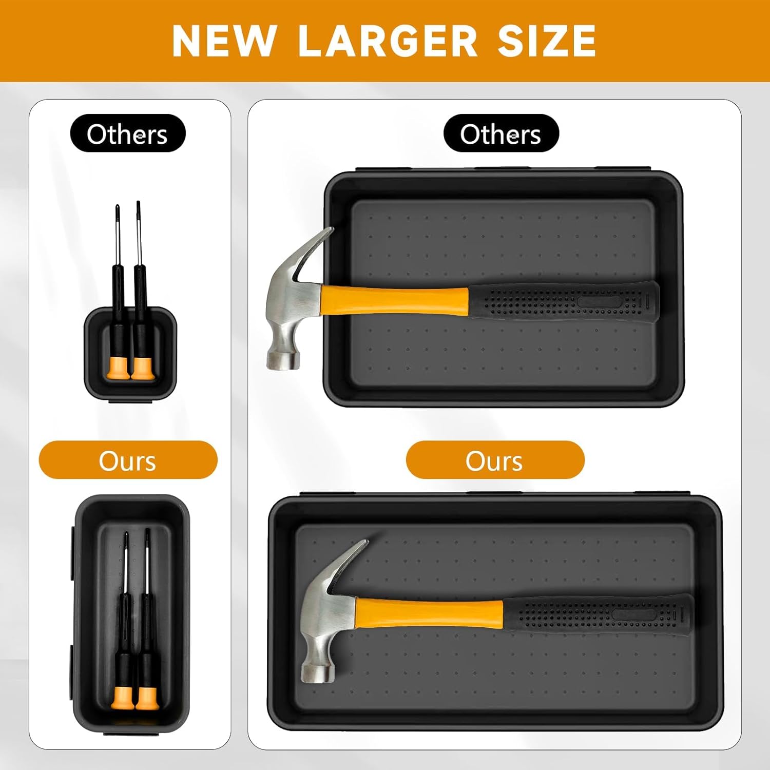 Thumbnail 5 de [60 PCS Upgraded] FLYVOLE Tool Box Organizer Tray set (5 sizes) for desk drawer and rolling tool chest storage