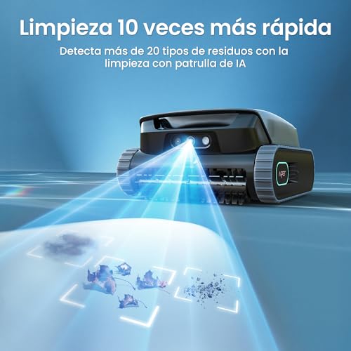 Detalle de AIPER Scuba V3: Robot limpiafondos piscina con IA, carga inalámbrica y filtración 3 μm