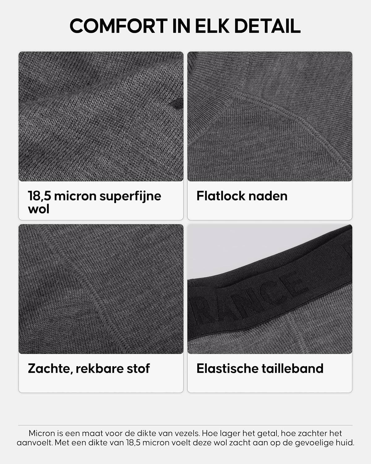 Detalle 2 de DANISH ENDURANCE 183000 thermoset voor heren van merinowol, 250 g/m²