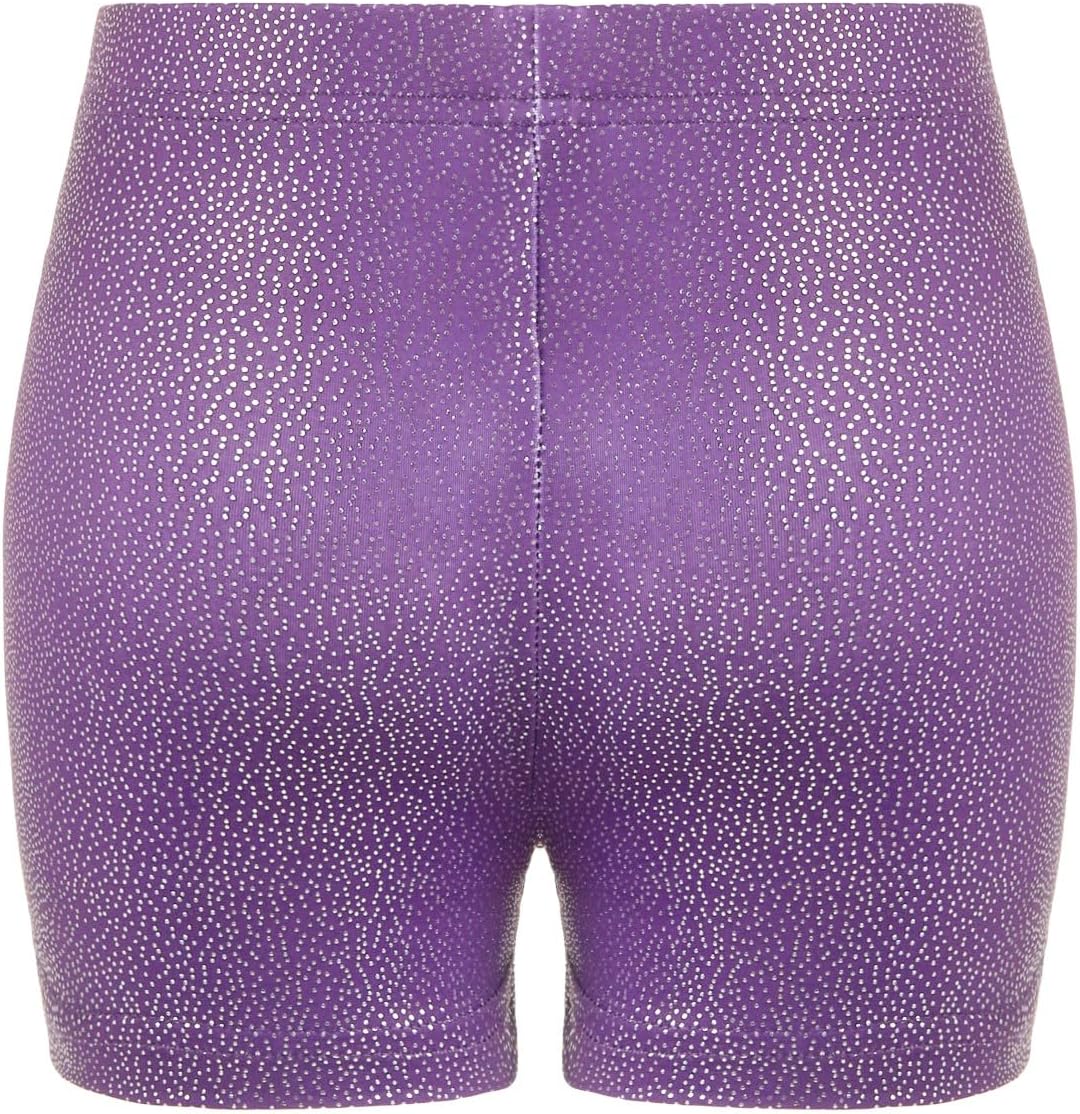 Thumbnail 6 de Girls’ three-piece gymnastics leotard set with sparkling gradient design (leotard, shorts & hairband)
