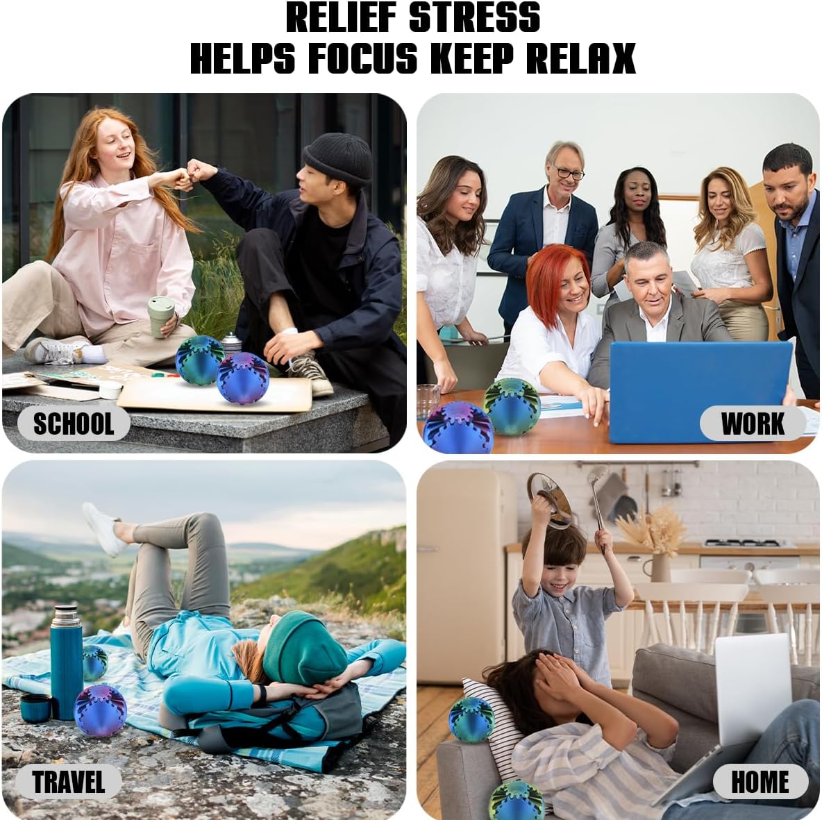 Thumbnail 3 de Impossible Gearsphere Age 3+, 3D Printed Gear Sphere Fidget Toy (Steampunk Whirling Wonder)