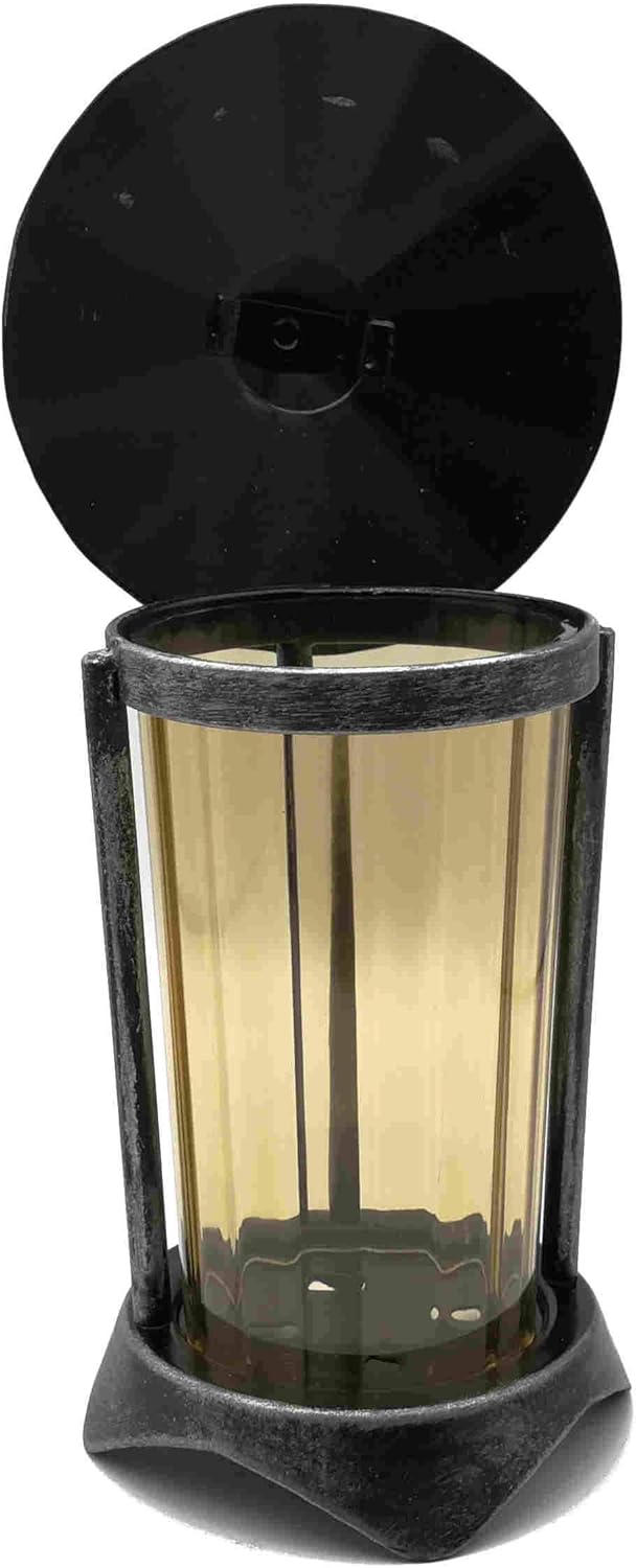 Thumbnail 3 de Anosta Grablaterne rund aus Metall mit LED-Kerze – 21 cm, Aluminium & Glas in Bronze