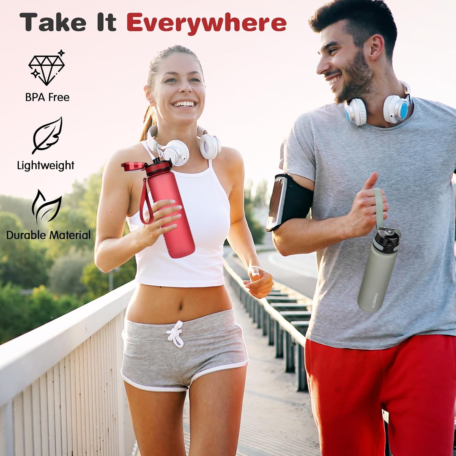 Detalle 2 de Gobravio 1 L leakproof water bottle