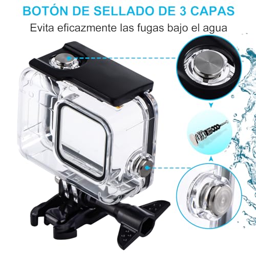 Detalle de Boîtier étanche REDTRON pour GoPro Hero 8 Black, 60 m