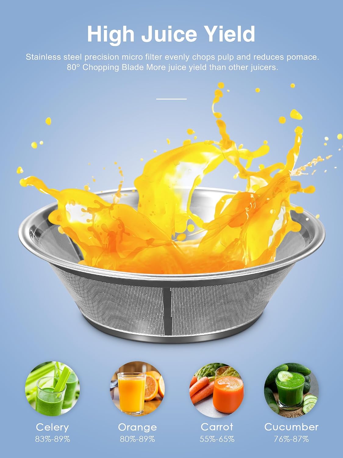 Detalle de QCen Centrifugal Juicer 500W