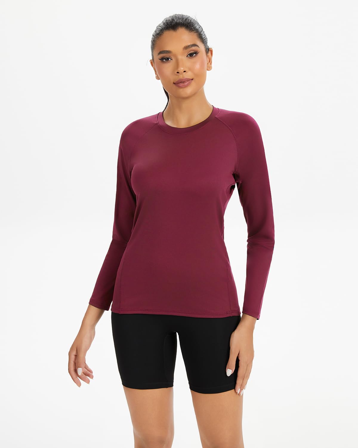 Detalle de Mexholin 4-Pack Women's Long-Sleeve Compression Workout Shirts