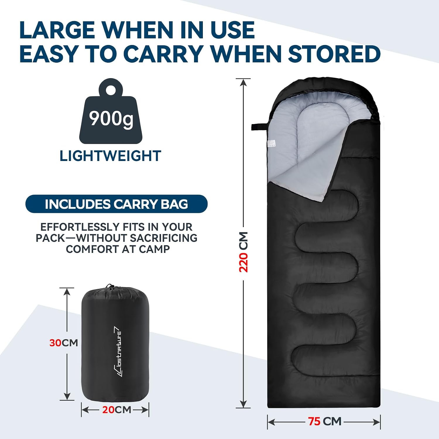 Detalle 2 de Clostnature Sleeping Bag 220 x 75 cm