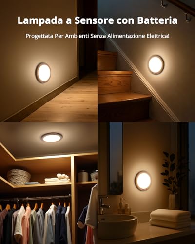 Thumbnail 6 de Combuh Lampada a Batteria con Sensore di Movimento e Controllo Remoto – Plafoniera LED Senza Fili per Garage e Spazi Privati