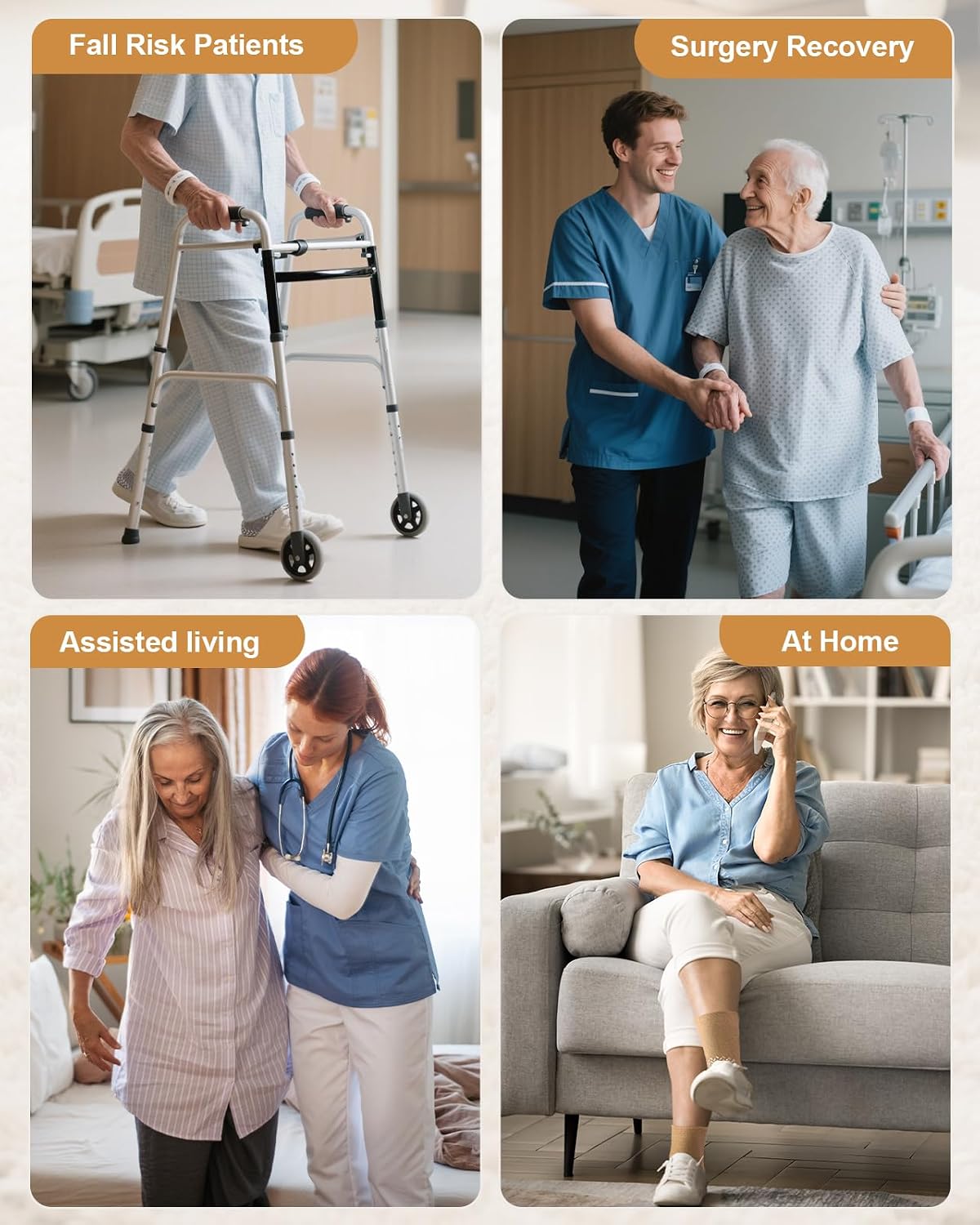 Thumbnail 5 de SukModen Double Tread Non Slip Hospital Socks – 3 Pairs, Extra Large, Falls Prevention for Men and Women