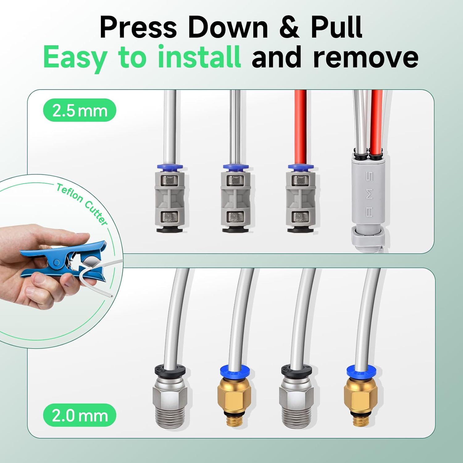 Thumbnail 5 de YOOPAI 5m-2.5ID PTFE-slang voor 3D-printers, 2,5 mm × 4 mm