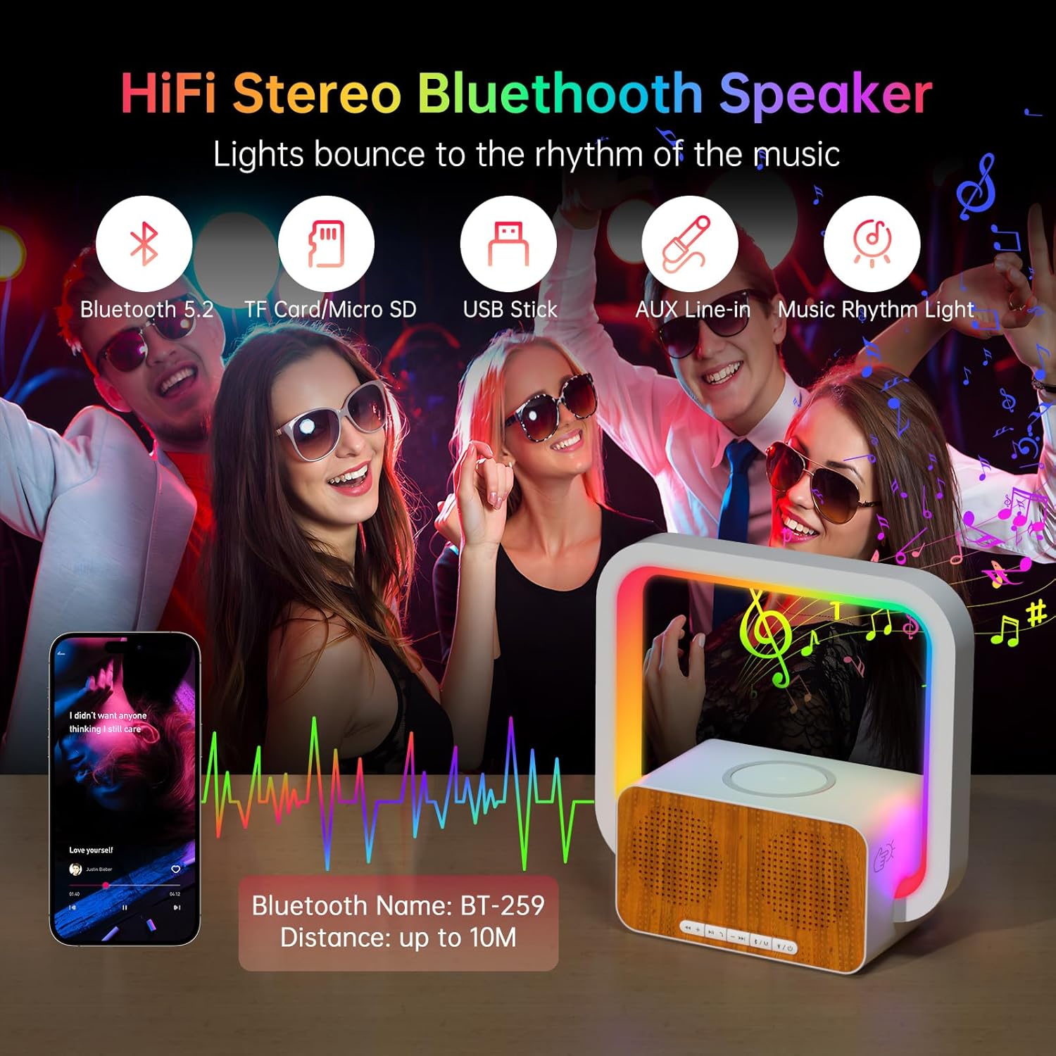Thumbnail 6 de Bluetooth Lautsprecher Nachtlicht mit Wireless Charger