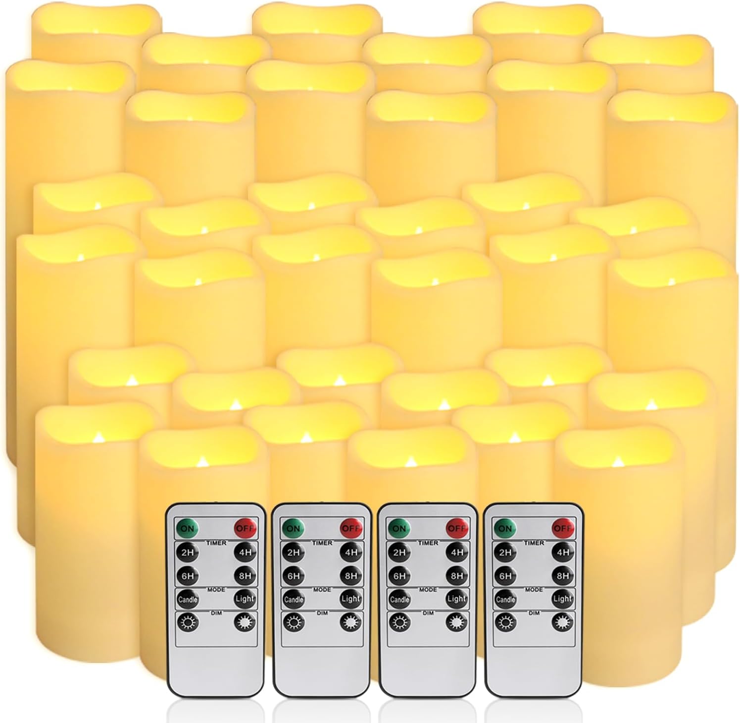 Detalle de CAKETYCG REZER23 LED Candle Set, 36 Pieces in 3 Sizes with Remote Control