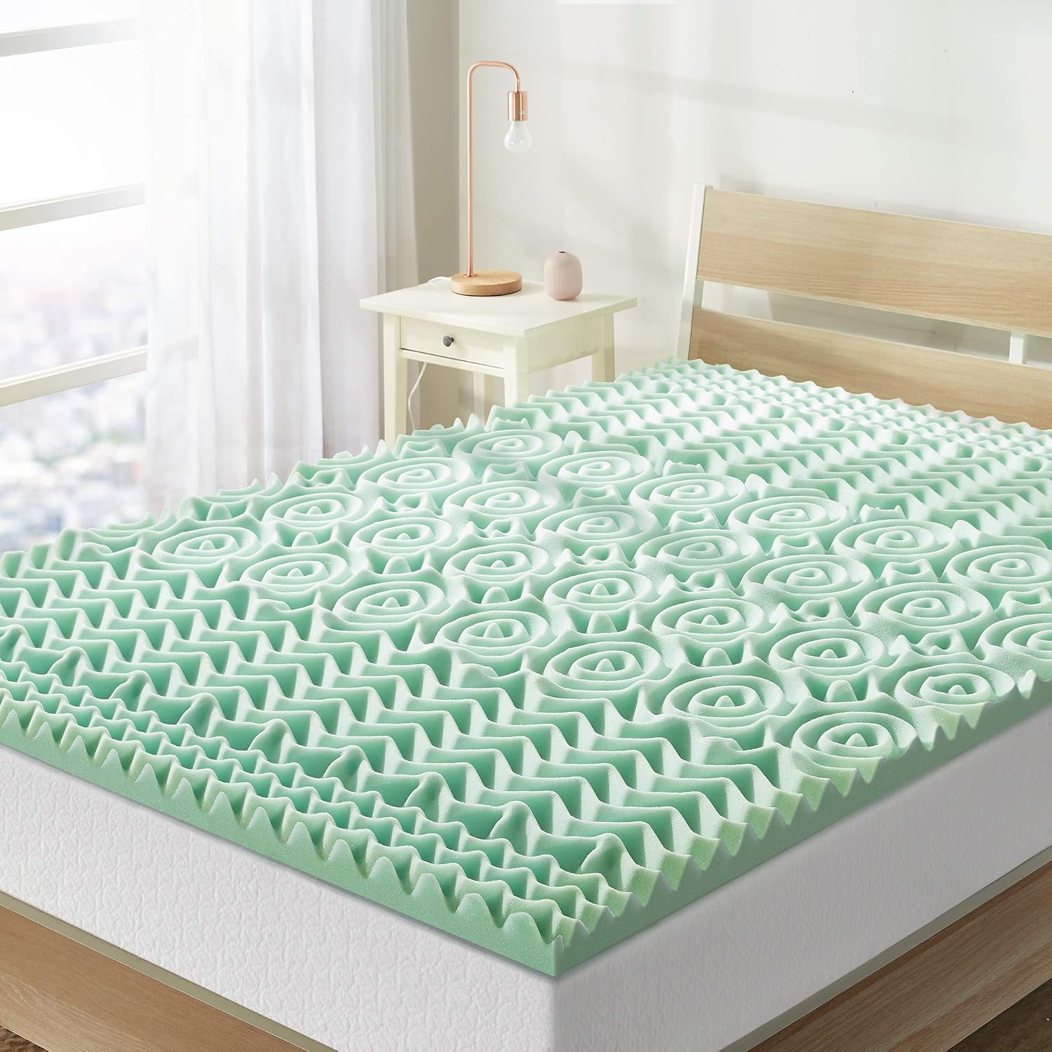 Detalle de Mellow 1.5 Inch 5-Zone Memory Foam Mattress Topper