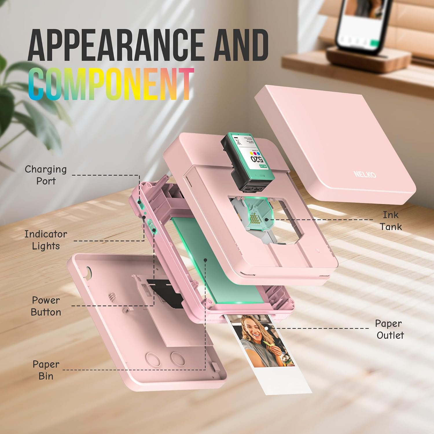Thumbnail 2 de Nelko PP01 Portable Mini Photo Printer 📷