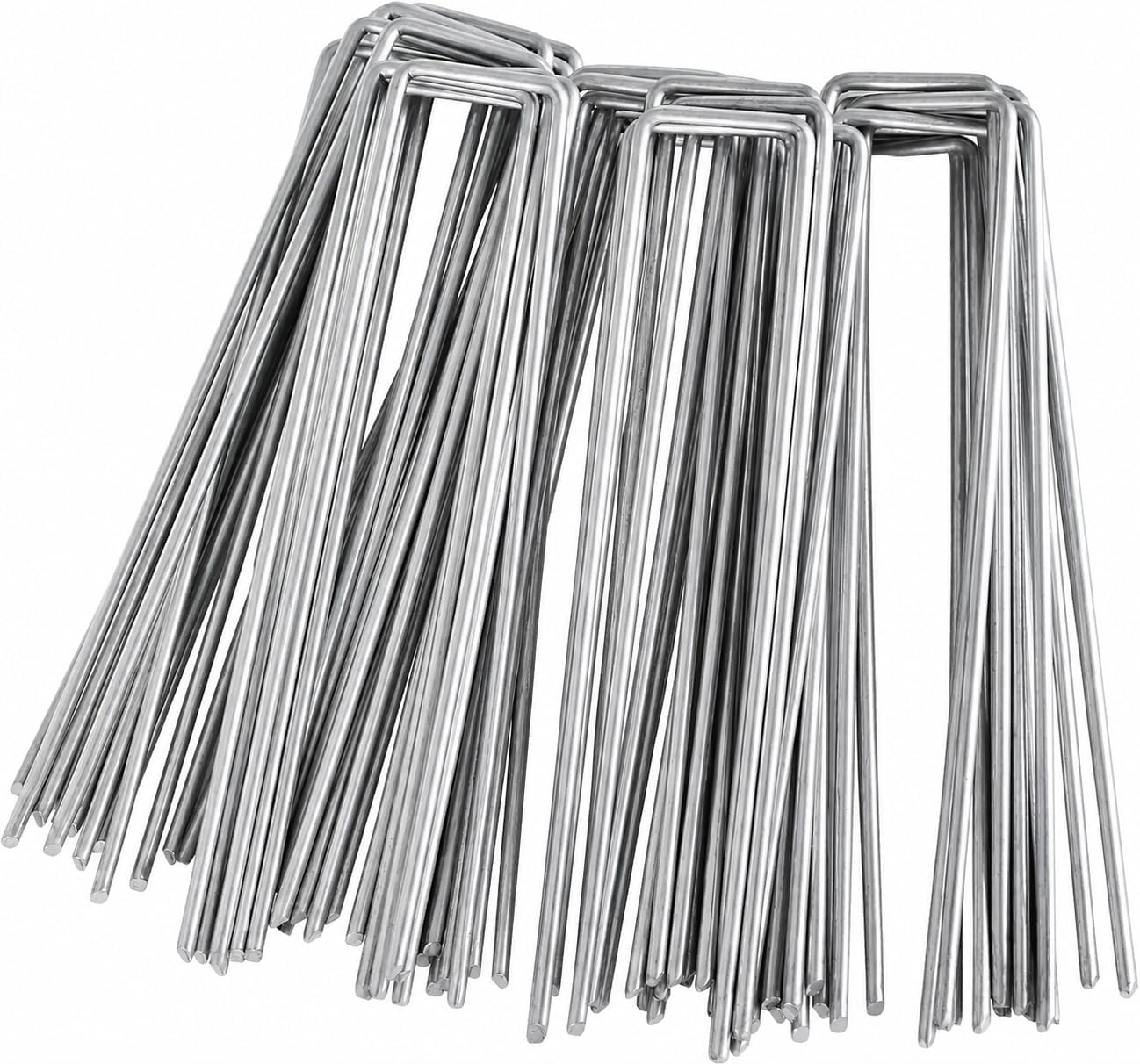 Set di 100 Picchetti per Fissaggio in Acciaio Zincato 150 x 25 mm