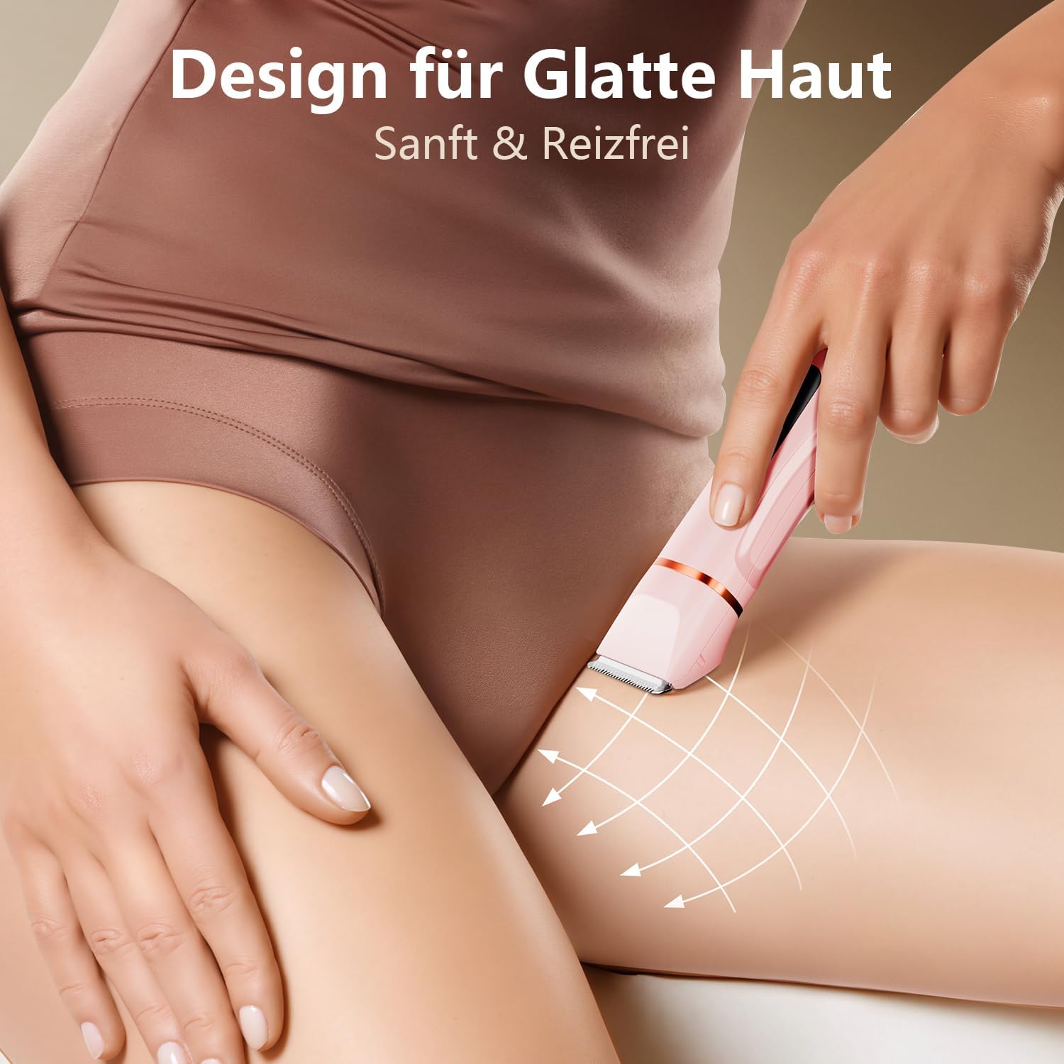 Detalle 2 de Intimrasierer für Frauen – All-in-One 2-in-1 Damenrasierer mit Präzisions-Trimmer, wasserdicht und LED-Anzeige