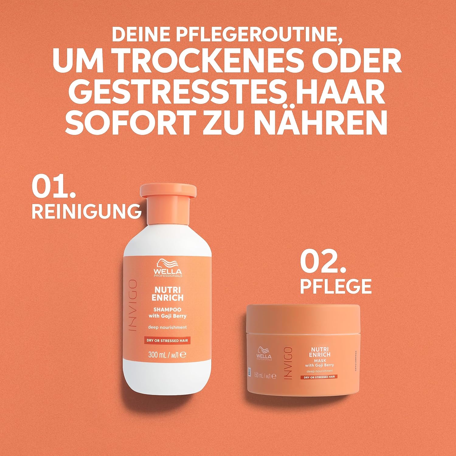 Thumbnail 3 de Wella Professionals Invigo Nutri Enrich Deep Nourishing Mask (150 ml) – tiefenwirksame Haarkur mit Vitamin E & Panthenol