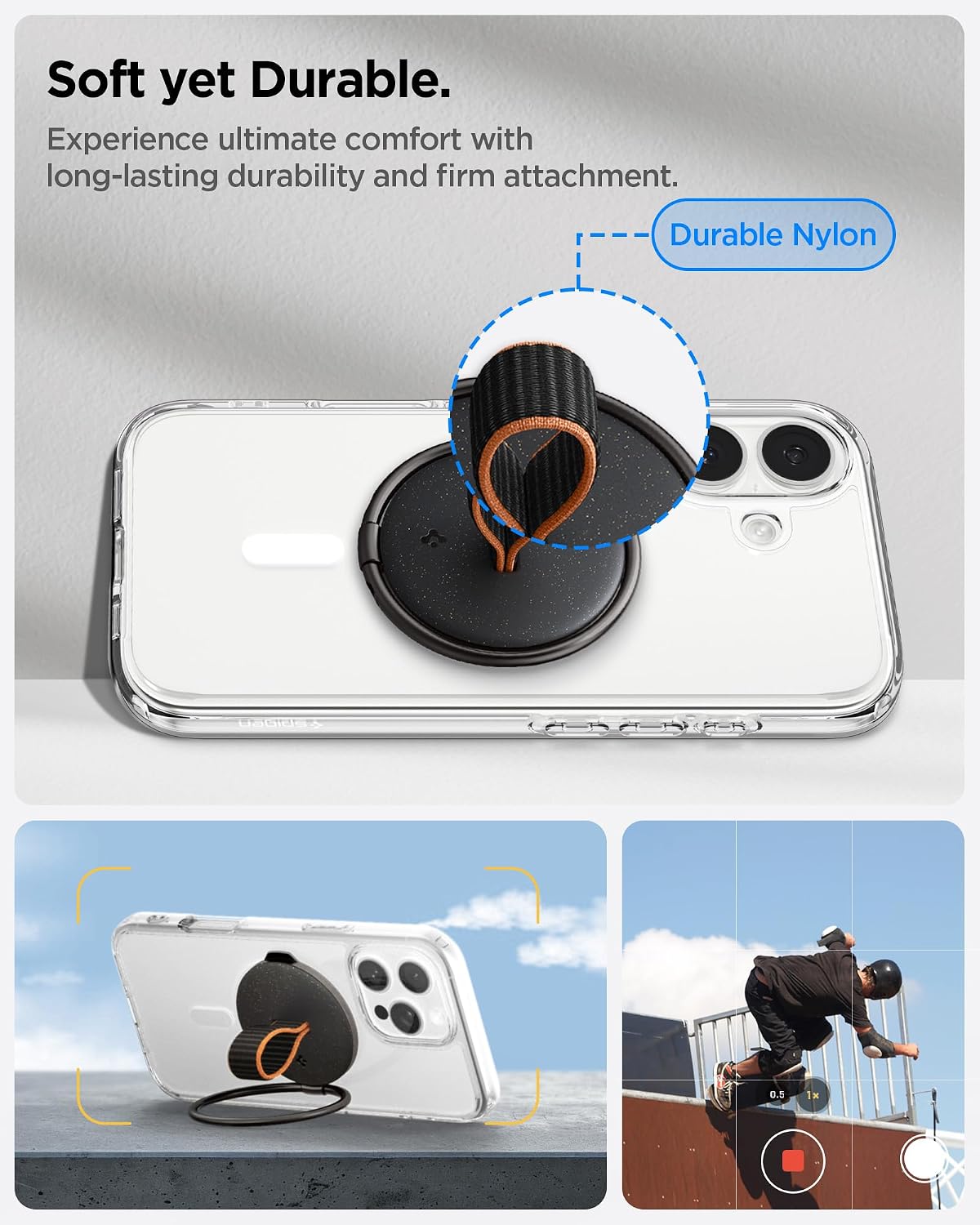 Detalle 2 de Spigen O‑Mag Ring MagFit anneau magnétique pour iPhone 17 Pro Max