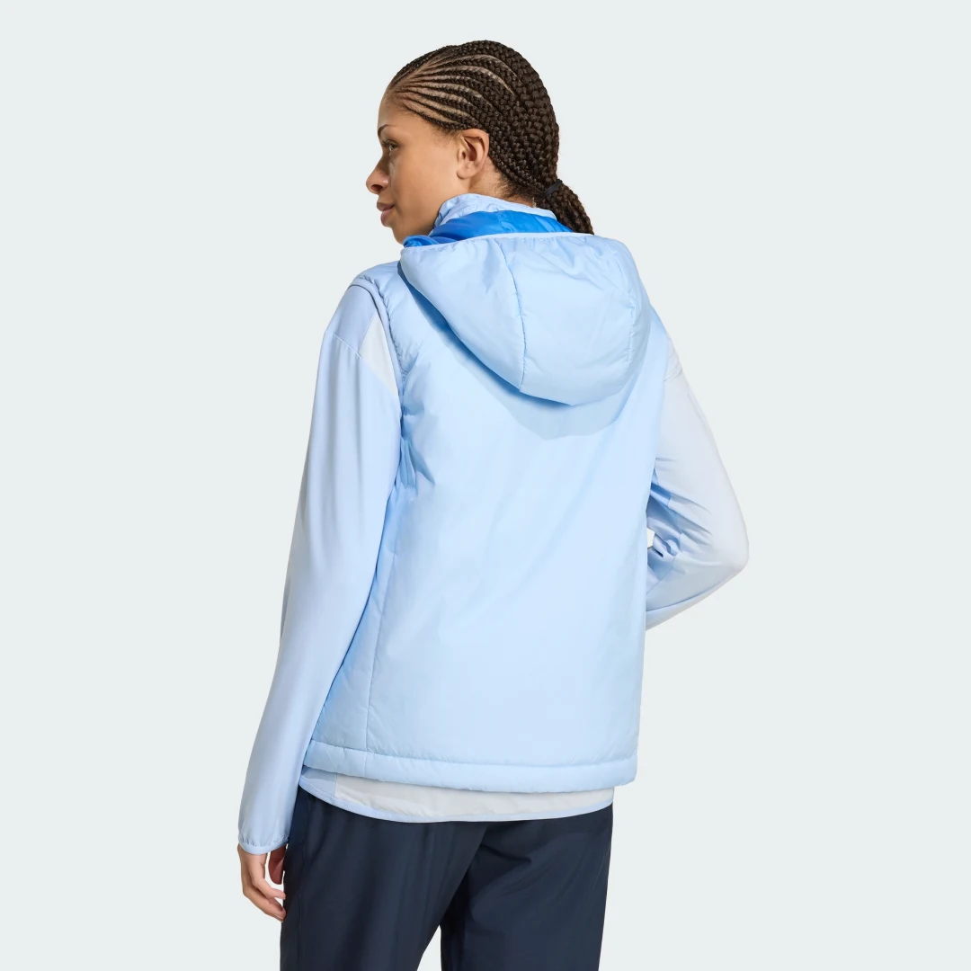 Detalle 2 de Adidas Terrex Multi Climawarm Insulated: chaleco con capucha en color azul