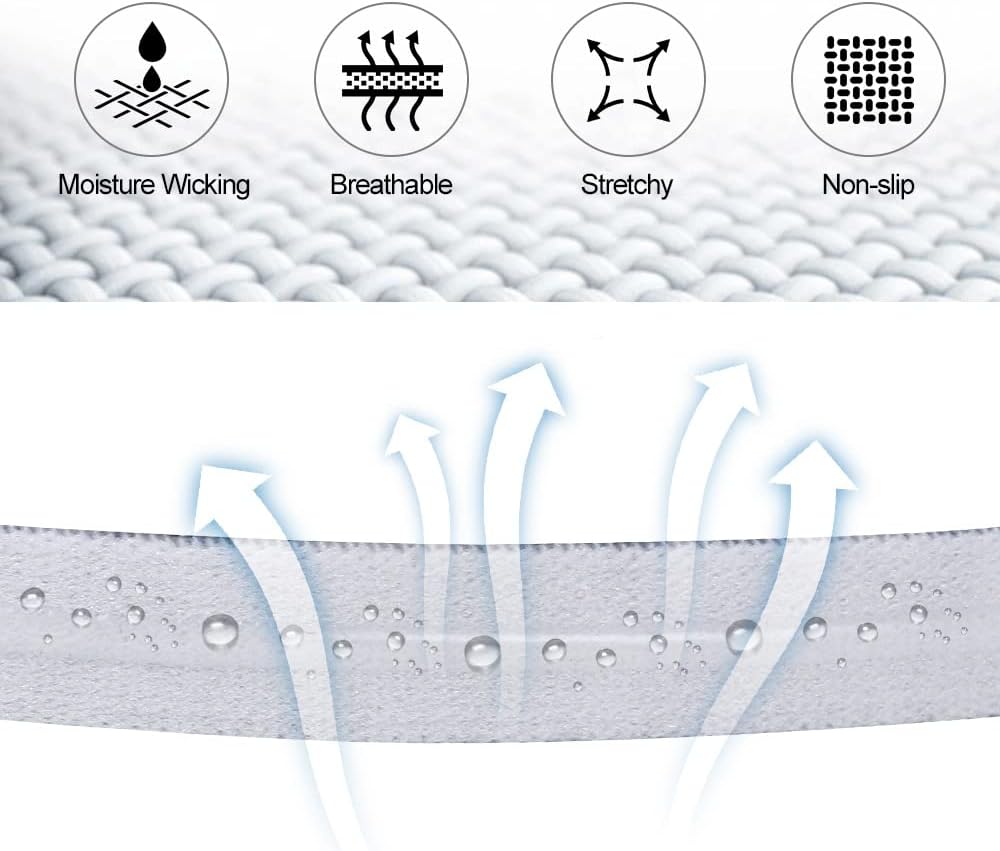 Detalle 2 de URAQT Sport Fascia per capelli antiscivolo sottile unisex