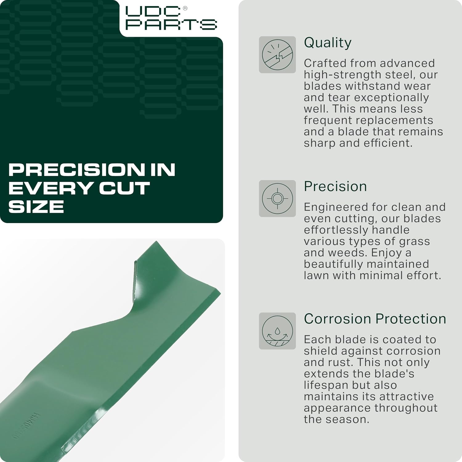 Thumbnail 6 de UDC Parts 405380 46-inch Mower Blades (Medium Lift) 2-Pack for Husqvarna YTH22V46, Z246 & More