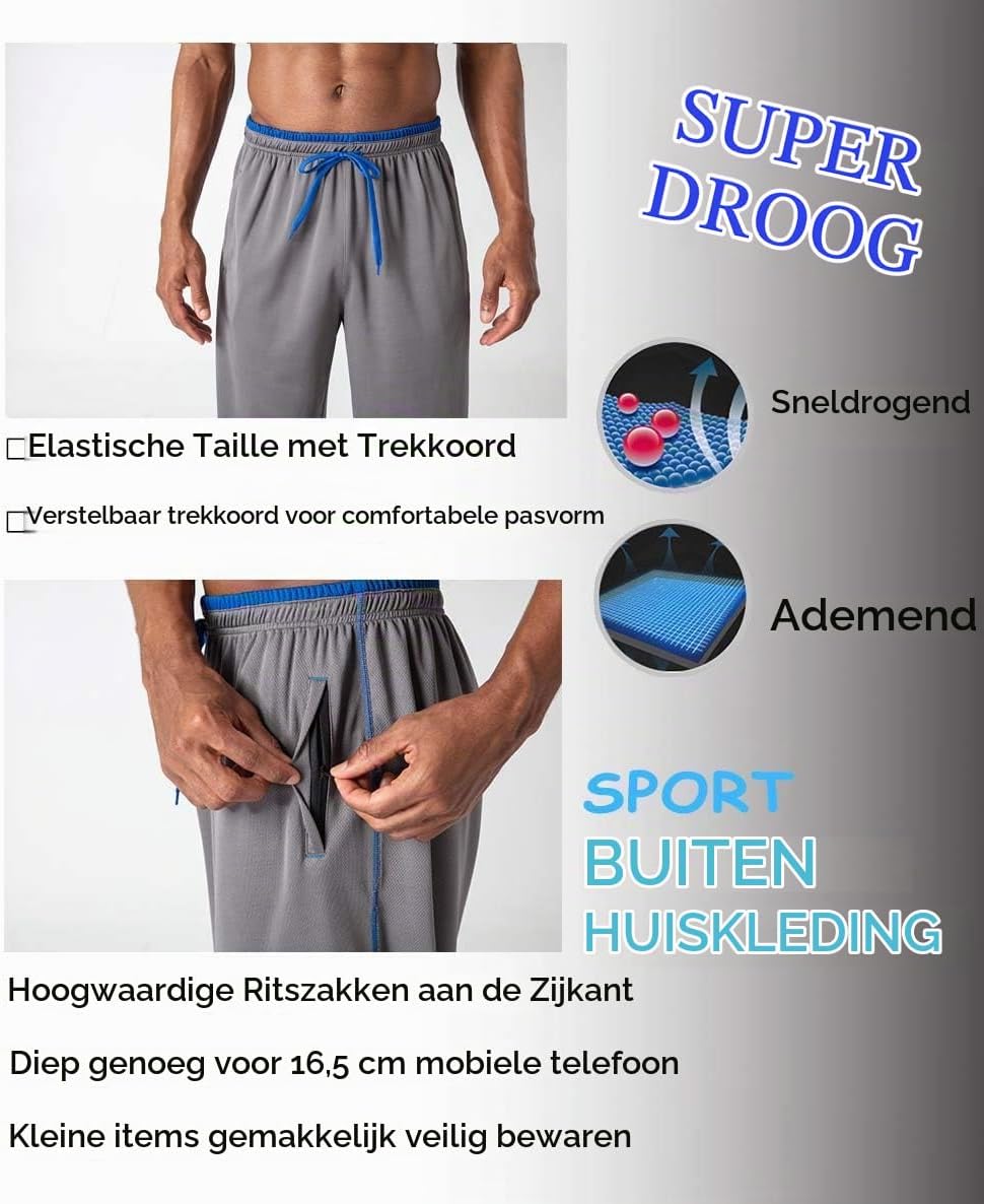 Thumbnail 4 de KEFITEVD KEF-87-EU trainingsbroek voor heren van dunne mesh met ritszakken