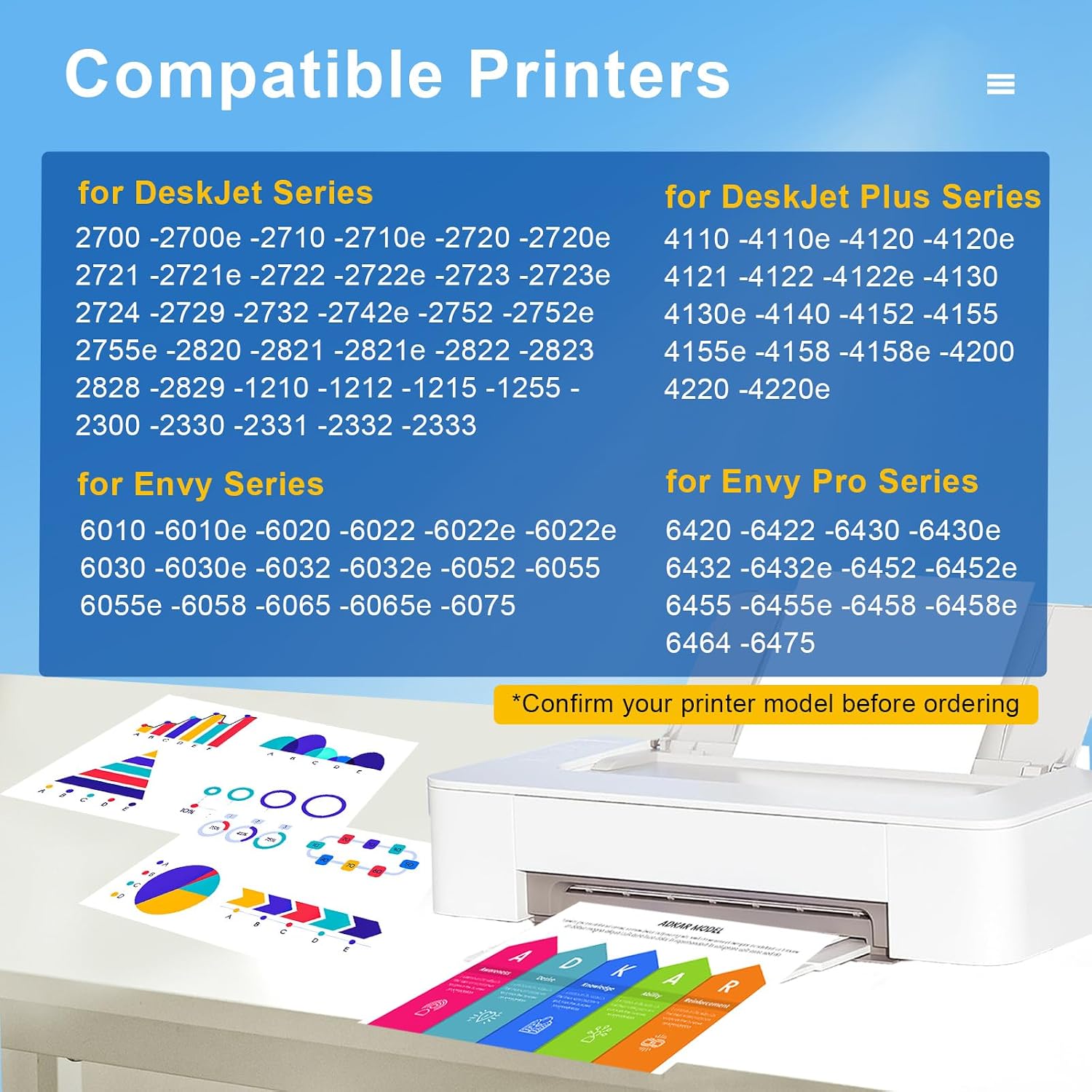 Detalle 2 de Aimery 67XL Ink Cartridges, Black and Tri-Colour 2-Pack with Upgraded Chip