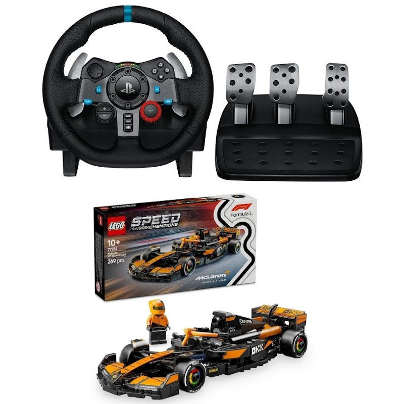 Detalle de Logitech G29 Driving Force para PS5/PS4/PS3/PC + LEGO Speed Champions McLaren F1 Team MCL38: guía de compra
