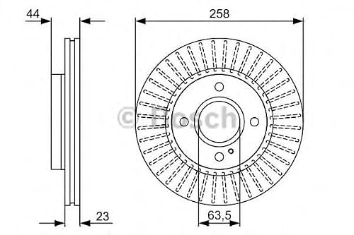 Detalle de BOSCH Set dischi freno BD1409 anteriori 257,9 mm (2 dischi) conformi ECE-R90