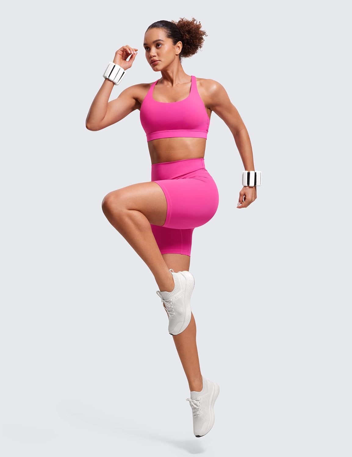 Detalle de CRZ YOGA Femme Dos Croisé Soutien-Gorge de Sport Yoga Sans Armature avec Coussinets Amovibles