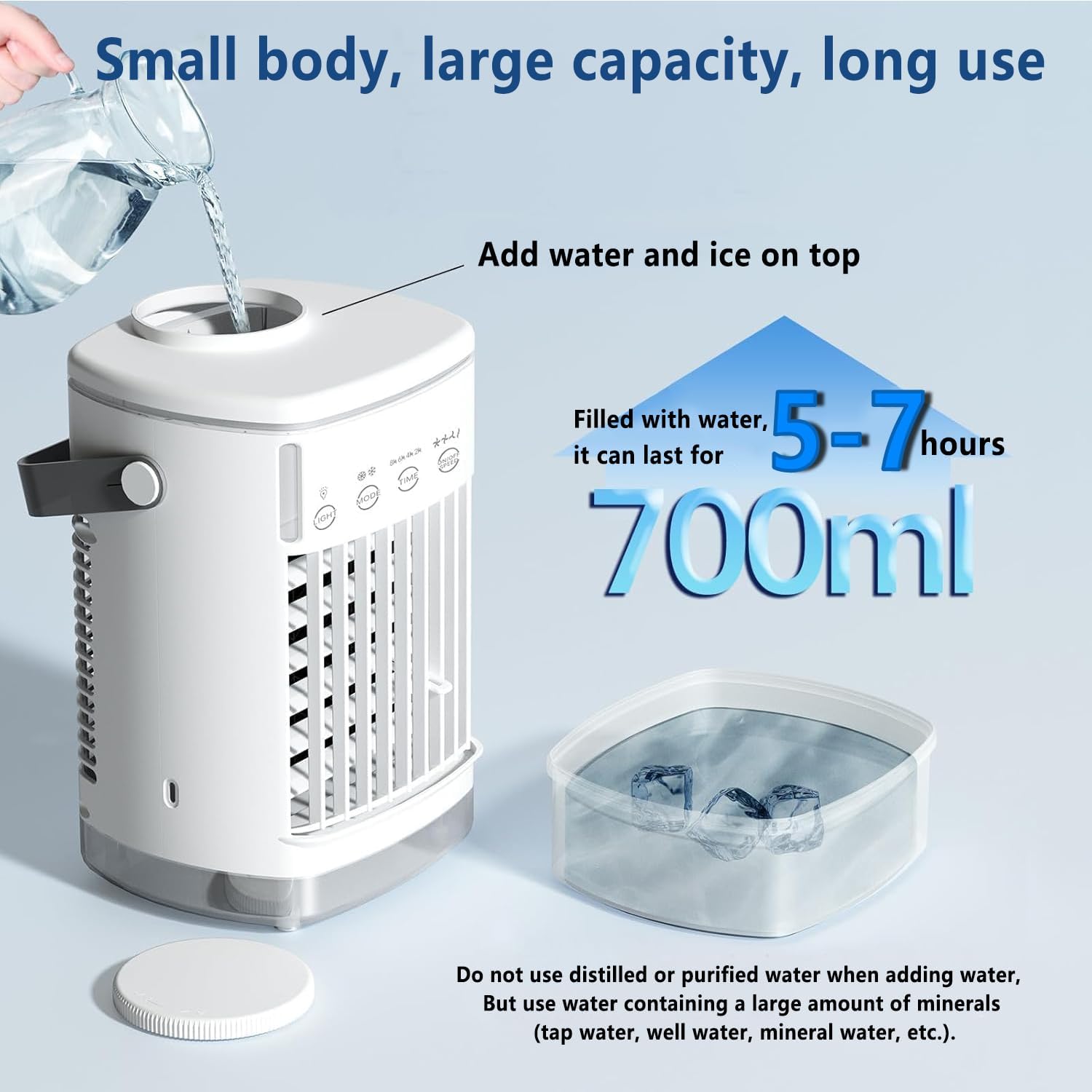 Thumbnail 5 de Portable Air Cooler 3-in-1: Personal Evaporative Cooler with 700ml Tank