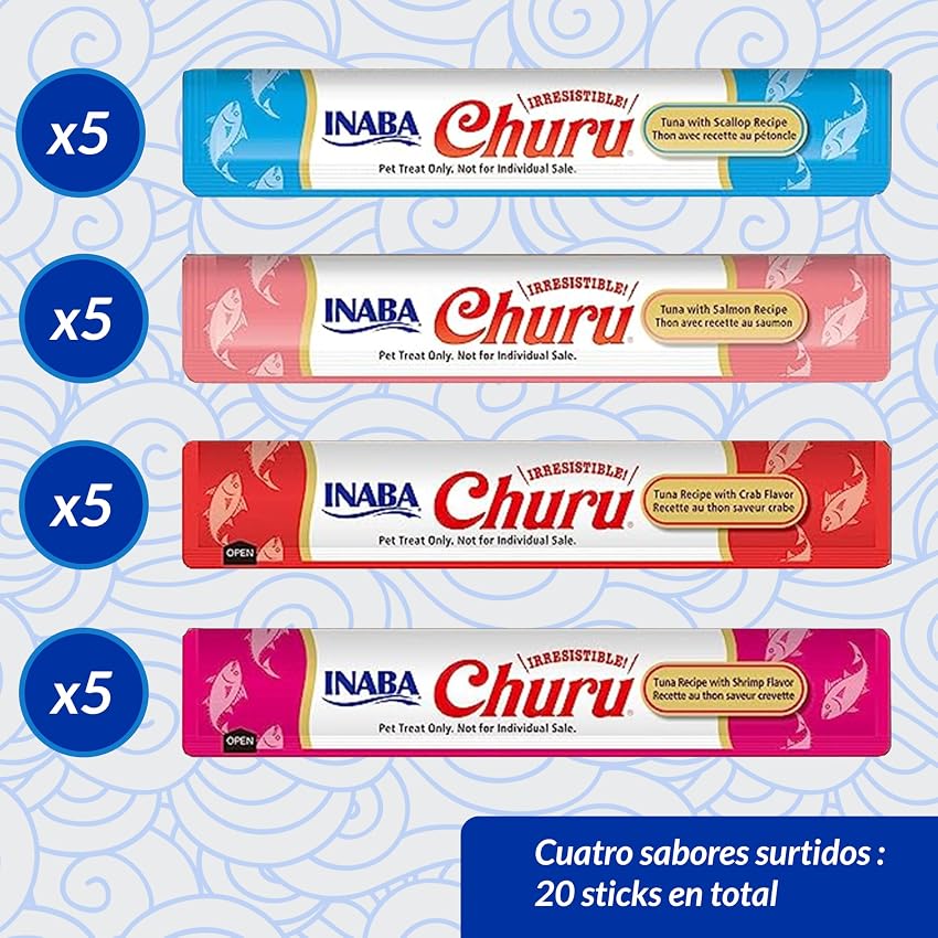 Thumbnail 4 de CHURU Cat Variedades de atún con marisco 20×14 g 🐱