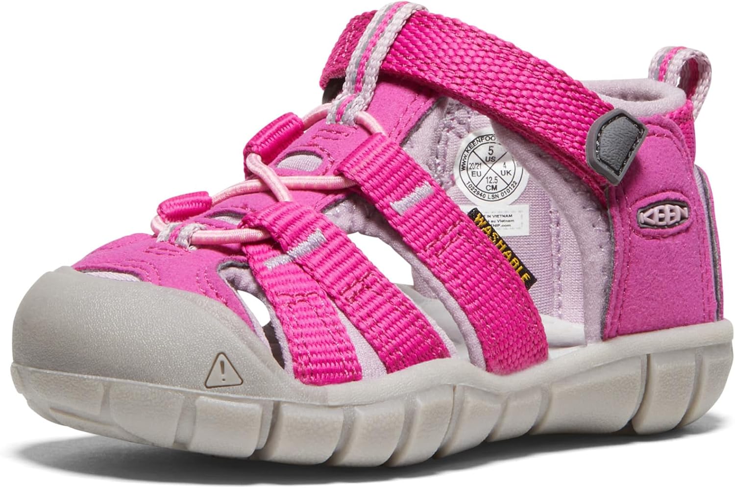Detalle de Keen Unisex Kinder SEACAMP II CNX Blau Tiefen/GARGOYLE Sandale – wasserdicht, schnell trocknend, sicherer Halt