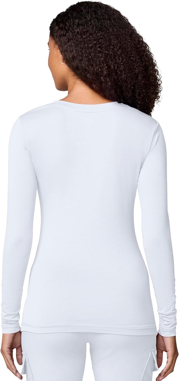 Detalle 2 de Healing Hands 5047 Melissa Women's Long-Sleeve Underscrub Top, Cotton-Blend Knit