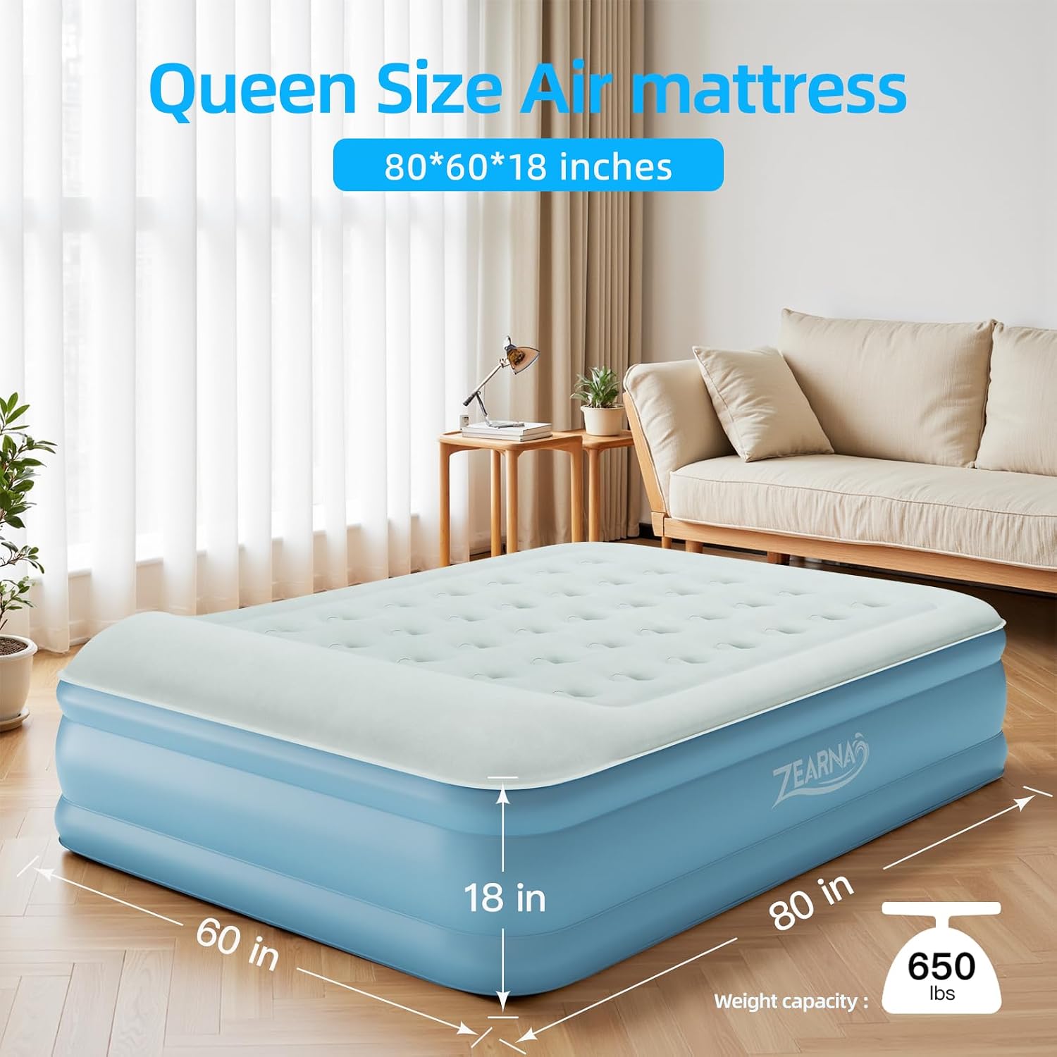 Thumbnail 4 de Zearna Air Mattress Queen 18 in