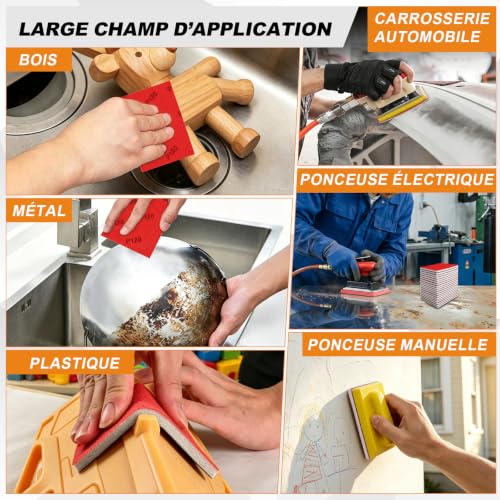Thumbnail 7 de ZXOEJF 27 Pièces Éponge de Ponçage (Grains 120–3000) – Kit sec et humide