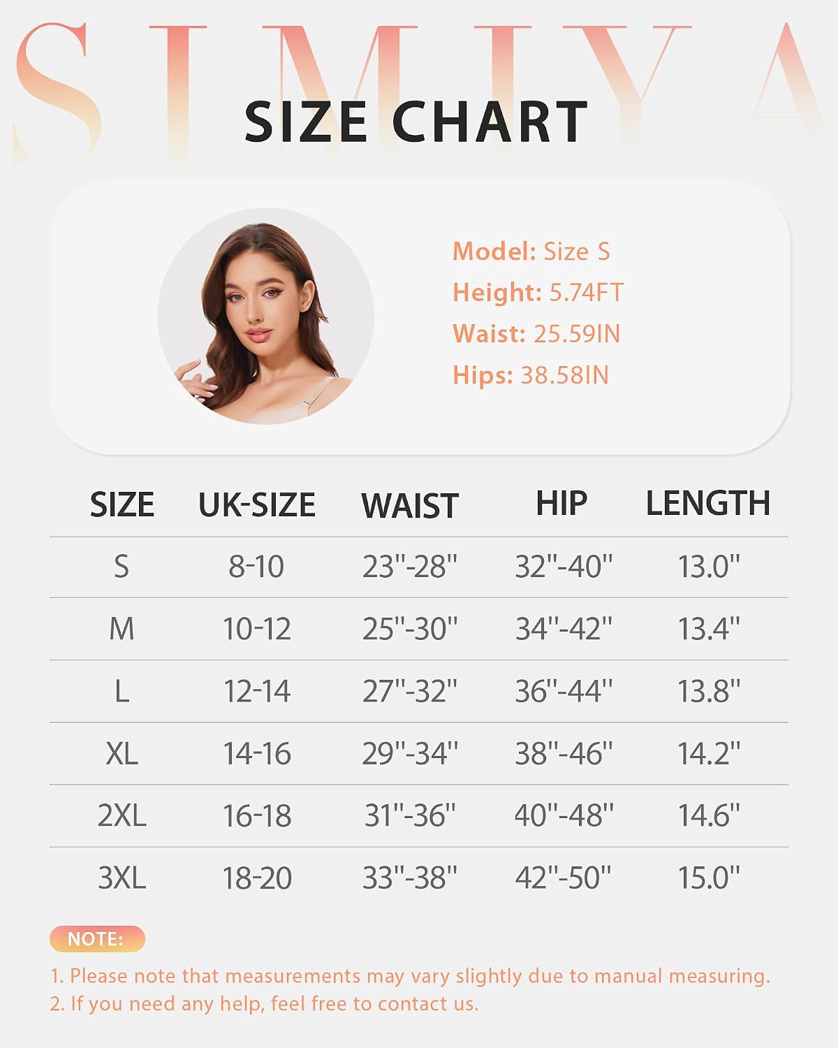 Detalle 2 de SIMIYA Shapewear for Women: Tummy Control Knickers – Mid-Waist Seamless Body Shaper