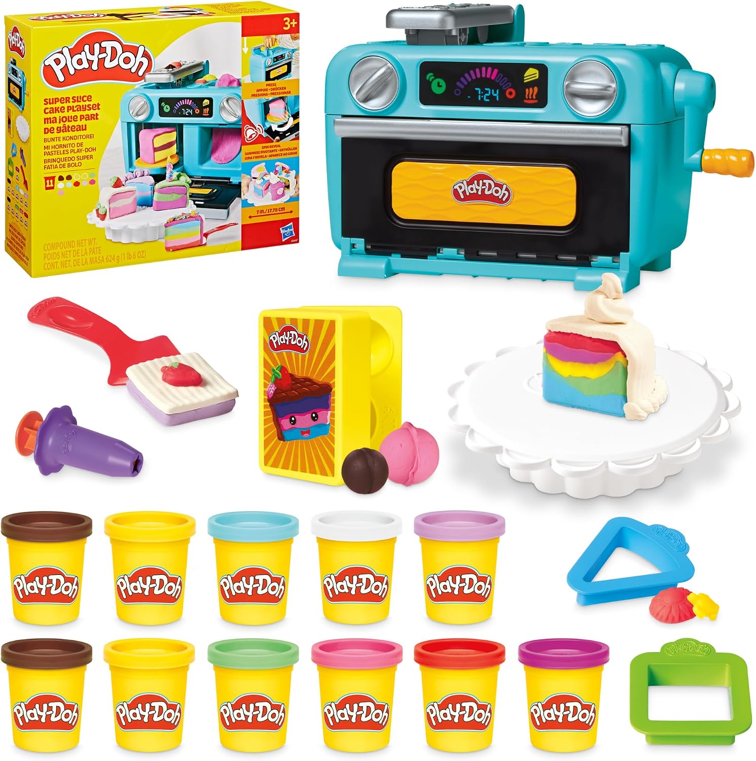 Detalle de Play-Doh Bunte Konditorei mit Spielzeug-Ofen – kreatives Backspaß-Set für Kinder ab 4 Jahren
