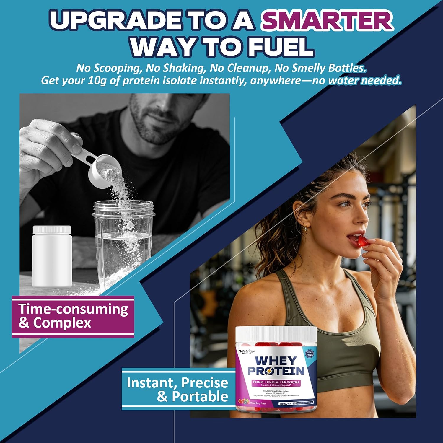Detalle 2 de Welvigor Whey Protein Gummies, 10g Protein