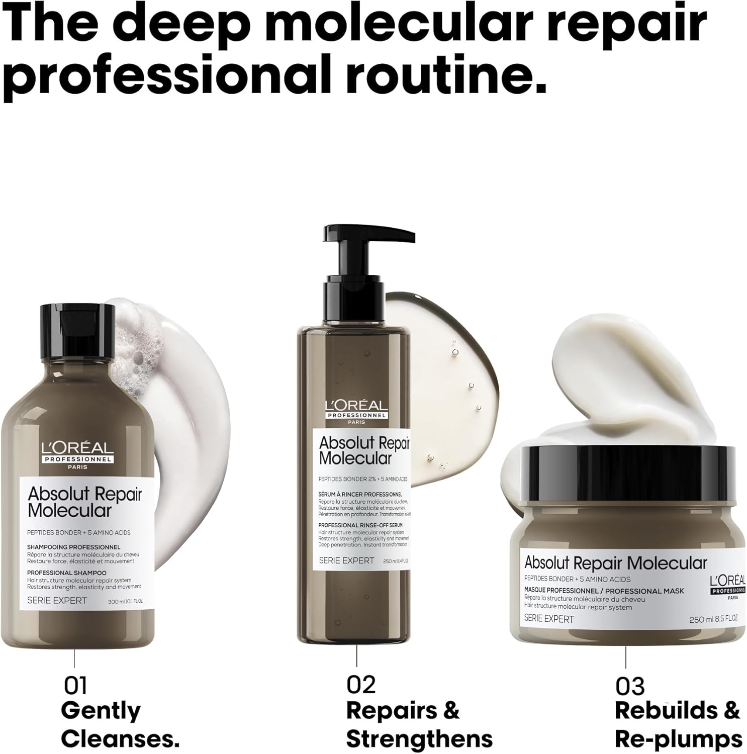 Thumbnail 4 de L’Oréal Professionnel Absolut Repair Molecular sulphate-free shampoo & hair mask set for extremely damaged hair