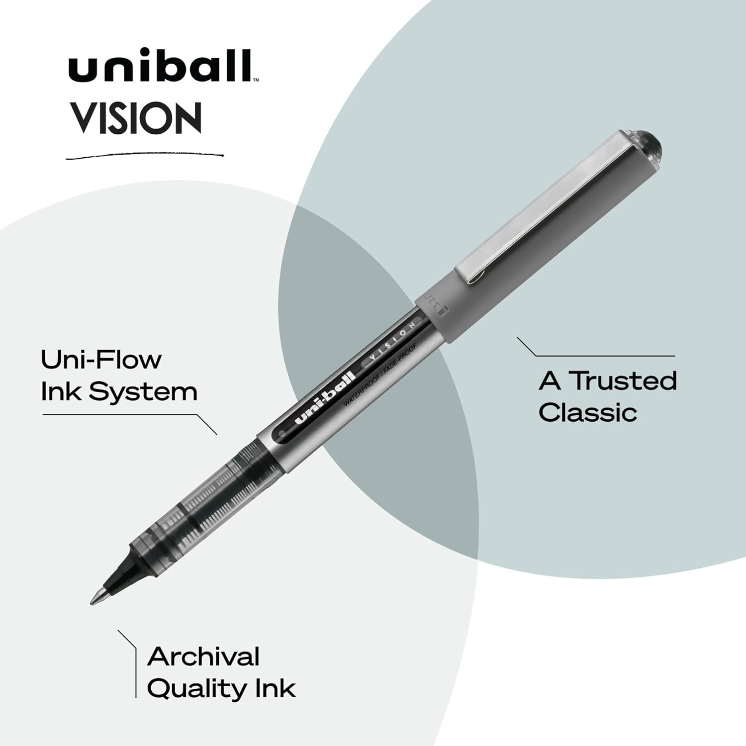 Thumbnail 2 de uni-ball Vision Stick Roller Ball Pens 0.7mm, Pack of 4 🖊️