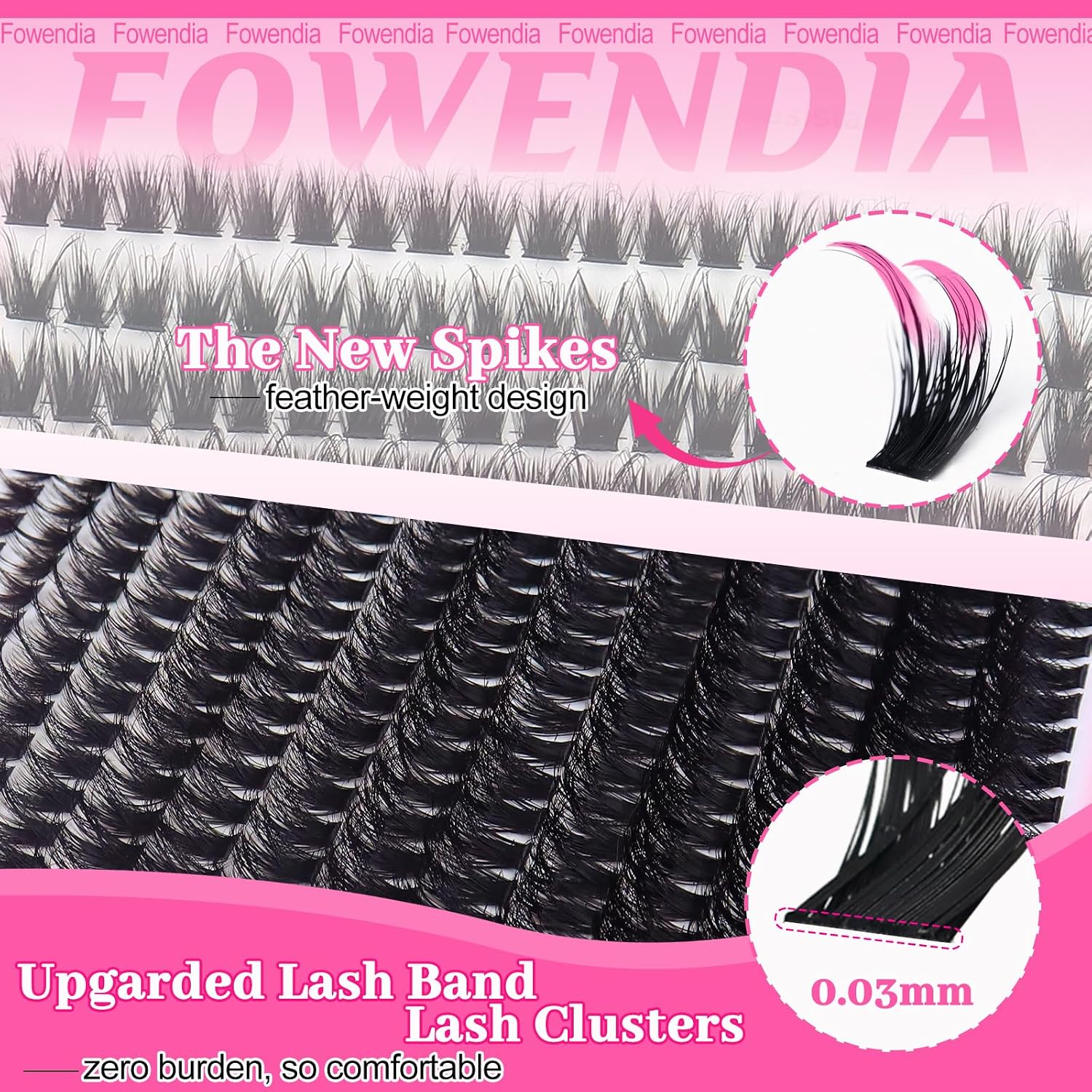Thumbnail 3 de Fowendia Lash Clusters, 0.03mm Band