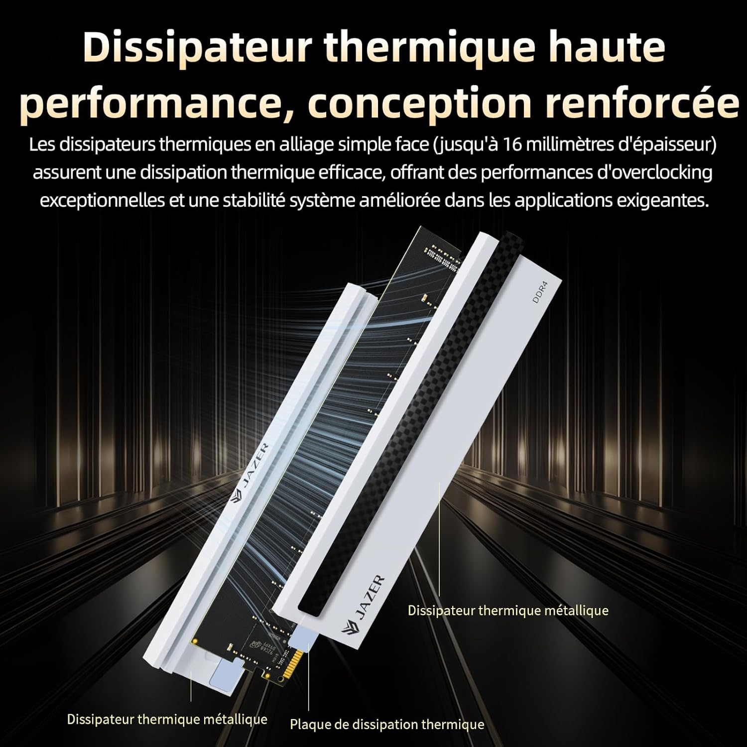 Thumbnail 5 de Mémoire RAM JAZER DDR4 32 Go 3200 MHz