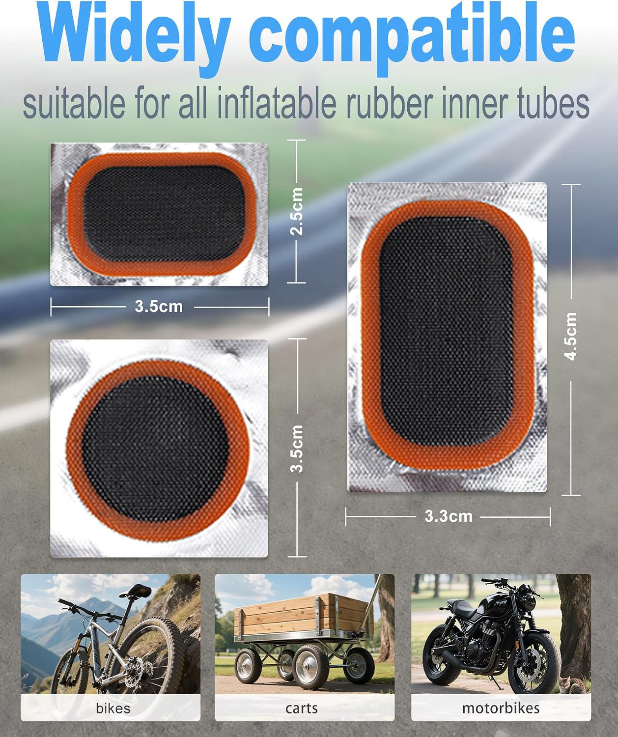 Detalle de cycletour Puncture Repair Kit for Bike Tyres with High Strength Tyre Levers