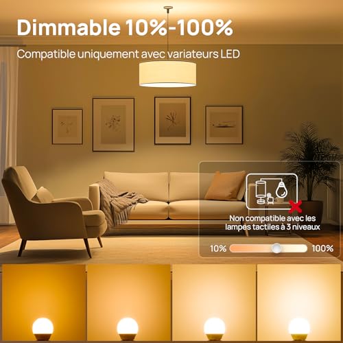 Thumbnail 1 de Linkind Ampoule LED E27 Dimmable 13W (équivalent 100W) – Lot de 3, 2700K, 1521 lm