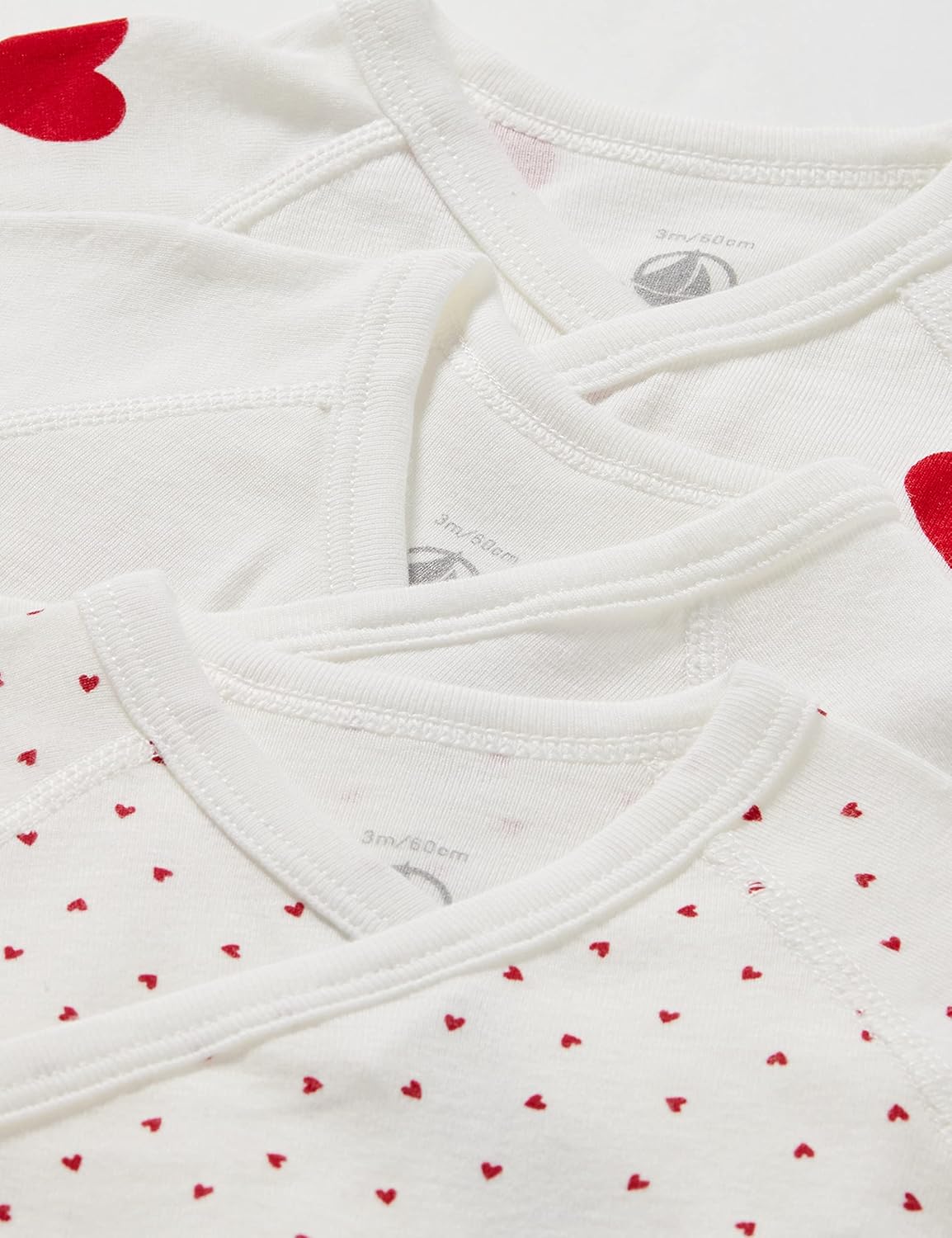 Thumbnail 1 de Petit Bateau A00az body neonato manica lunga con chiusura a incrocio (confezione da 3)