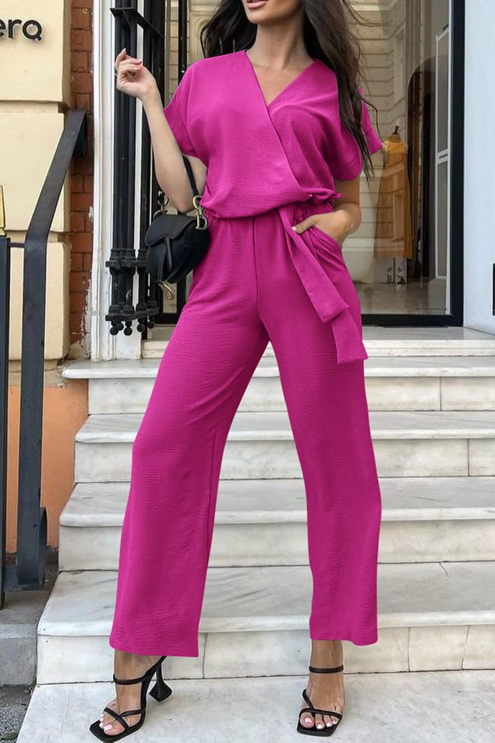 Detalle de PRETTYGRDEN wrap jumpsuit romper